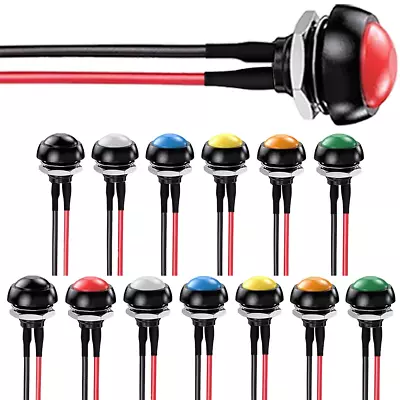14Pcs 12Mm Momentary Push Button Switch 4.7 In Mounting Hole Mini Round Switch W • $16.14