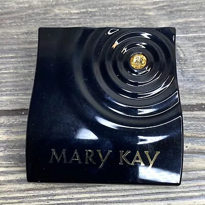 Mary Kay Cosmetics Square Black Refillable Compact Yellow Bead • $10.19