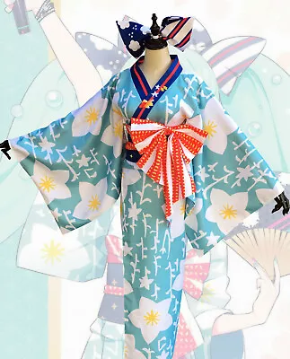 Vocaloid Hatsune Miku Summer Festival Yukata Japanese Traditional Kimono Costume • $44.99