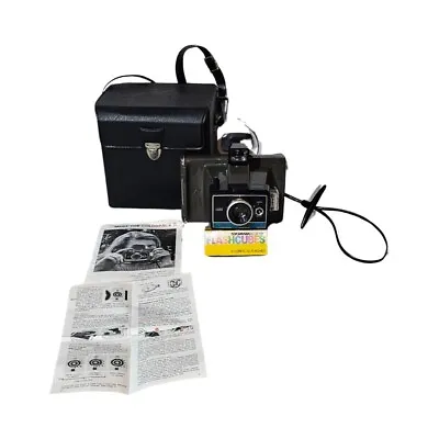 Vintage Polaroid Colorpack IV  Land Camera With Strap Case Manual Flash Cubes • $14.99