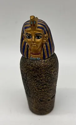 Egyptian Canopic Jar Box Miniature Veronese King Tut Gold Metallic 2000 • £7.68