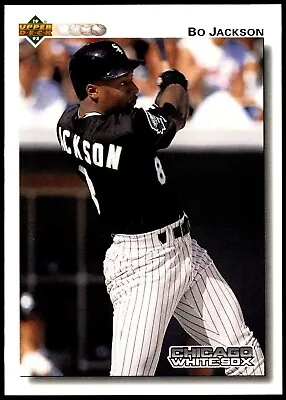 BO JACKSON 1992 Upper Deck Baseball #555 Card Chicago WHITE SOX Sharp • $1.48