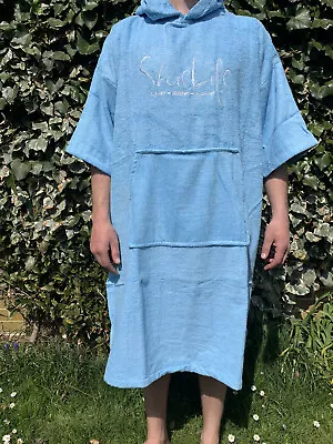 £27.99 • Buy Bamboo Poncho Towel/changing Robe ShoreLife Sky Blue Unisex