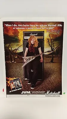 Dave Mustaine Marshall Jvm Guitar Amplifiers - 11x8.5  -  Print Ad.  1 • $7.95