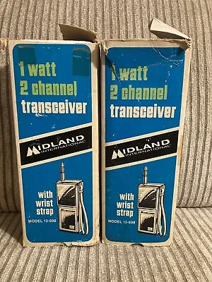 Vintage Midland Transceiver Radio 1 Watt 2-Channel Model 13-698 Lot Of 2 Midland • $40.58