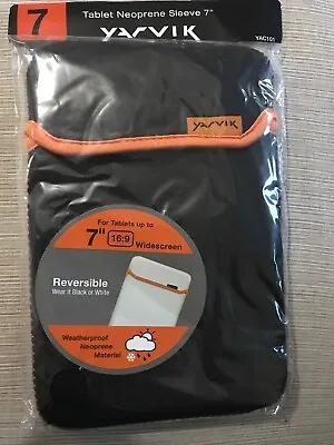 Yarvik Reversible Neoprene Sleeve Case For 7” Tablet Black White Pouch • £10.49