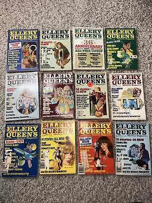 Vintage ELLERY QUEEN'S MYSTERY MAGAZINES - Lot Of 12 Issues 1977 • $29.99