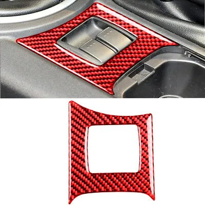 Red Carbon Fiber Gear Shift Panel Button Trim Cover For Mazda MX-5 Miata 2009-15 • $9.69