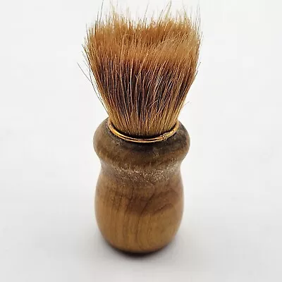 Vintage Barber Shaving Brush Unbranded Wood Handle Badger Hair Bristles  • $13