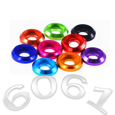 Button Finishing Cup Washers Anodised Aluminum Gasket Fairing Washer M2 M2.5 M3 • $2.01
