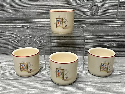 Vintage Universal Pottery Custard Baking Cups Set Of 4 Retro Kitchen 2.25” • $17.99