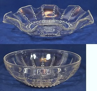 2 Columbia Clear Depression Glass Serving Bowls  Federal Glass Co 1938-1942 • $14.40