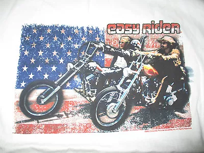 2003 EASY RIDER Peter Fonda - Dennis Hooper (LG) T-Shirt Jack Nicholson WHITE • £43.43