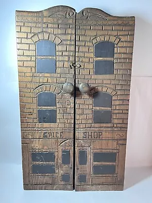 Vintage Handmade Carved  Spice Shop  Wall Cabinet • $29.95