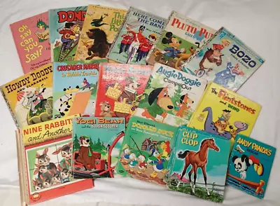 LOT Of 17 VINTAGE CHILDREN'S BOOKS Disney Dr. Seuss Yogi Bear Andy Panda Donald • $11.99