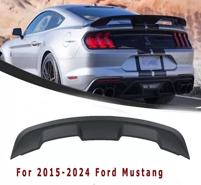 Rear Spoiler Wing For 2015-2024 Ford Mustang GT350 GT500 Rear Trunk Matte Black • $59.99