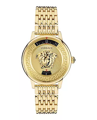 Versace Womens Medusa Icon IP Yellow Gold 38mm Bracelet Fashion Watch • $772.50