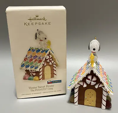 Hallmark 2008 Peanuts Home Sweet Home Snoopy Woodstock Keepsake Xmas Ornament • $19.99