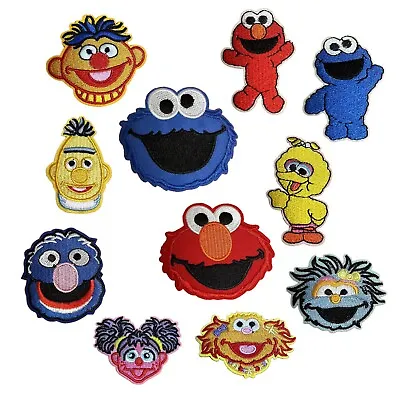 11PCS Embroidered Sesame Street Elmo Cookie Monster Abby Iron On Sew On Patch • $9.99