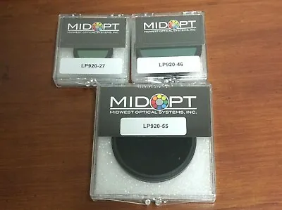 Lp920-27 46 49 77 Midwest Optical Midopt Short-waved Infrared Longpass Filter • $24.99