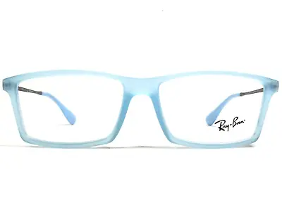 Ray-Ban Eyeglasses Frames RB7021 MATTHEW 5370 Matte Clear Blue Gray 52-14-140 • $34.99