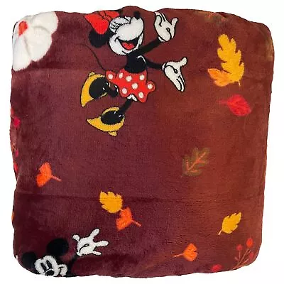 Big One Oversized Minnie & Mickey Mouse Autumn Microplush Throw Blanket 5' X 6' • $34.88