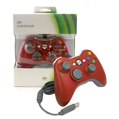 $18.95 • Buy Microsoft Xbox 360 6' RED OG Rumble Wired Controller Pad Hexir New (Gamepad)