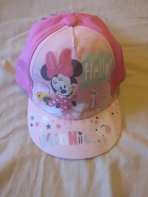 Disney Minnie Mouse Baseball Cap Girls Pink Sun Hat Gift Adjustable Hats  • £4