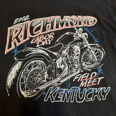Vintage Kentucky Motorcycle Rally Biker Shirt Single Stitch Double Sided XL • $19.99