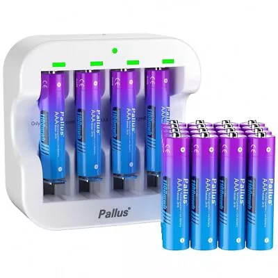 AAA Lithium Batteries New Gen Pallus 1.5V AAA Rechargeable Batteries 1100mWh LOT • $19.95