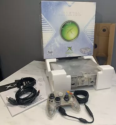 Xbox Console Crystal Ltd Ed. With 1 Crystal Pad (Boxed W/Inserts/Tested) • £199.99