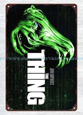 Modern Garage Art The Thing Horror Movie PosterHalloween Thriller Metal Tin Sign • $18.99