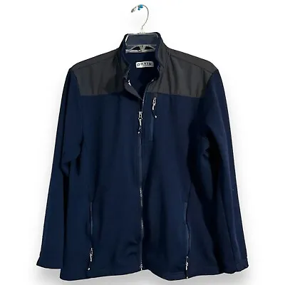 Orvis Jacket Mens Large Blue Gray Full Zip Lightweight Pockets Polyester Adult • $22.72