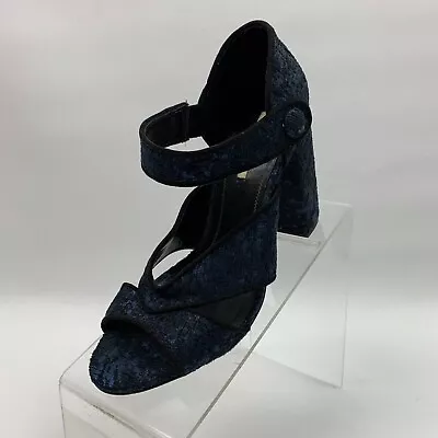 Zara Basic Collection Tapestry Ankle Strap Block Heel Shoes Size EU37/US6.5 • $39.95