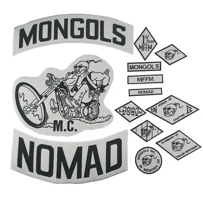 Mongols Nomad MC Large Embroidery Punk Biker Patch Iron On For Clothing Apparel • $33