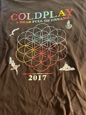 Coldplay T Shirt Small Delta 2017 Tour Chris Martin Pop Rock UK Great Art • $13.71