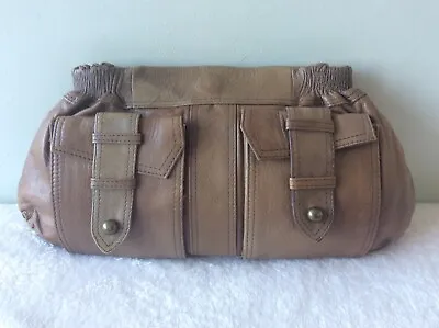 WAREHOUSE Real Leather Ladies Light Brown Clutch Bag • £12