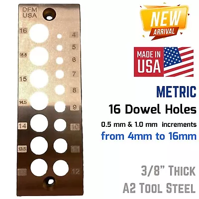 Dowel Plate For Making Pine Walnut Maple Hardwood Dowel/ Peg Metric Round Hole • $110.86