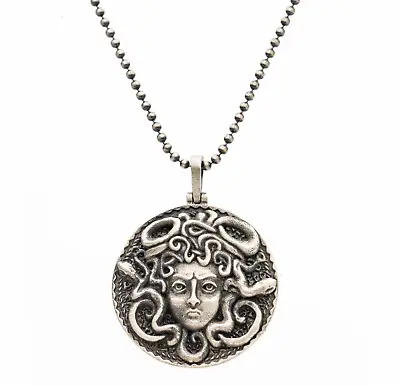 MYSTICAL MEDUSA: Exquisite Handmade Sterling Silver Coin Necklace • $72