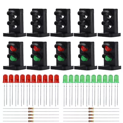 10 Sets Target Faces With Red Green LEDs For O Scale Railway Dwarf Signal JTD25 • $9.99