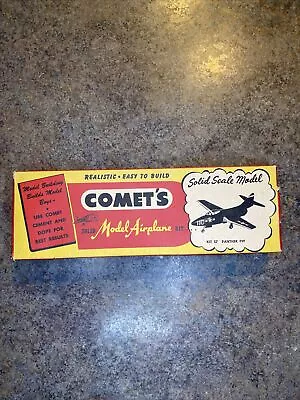 Vintage Comet's Amazing Model Plane S7 Panther F9F Balsa Wood In Box Kit • $35