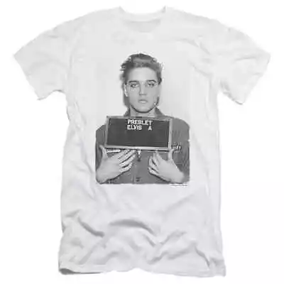 Elvis Presley Army Mug Shot Classic Adult 30/1 T-Shirt White • $15.99