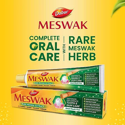 Dabur Meswak Toothpaste For Tooth Decay Prevention Stain Removal Cavity 100gm. • $23.11