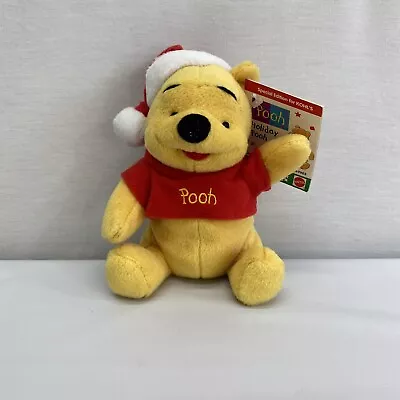 New Vintage Disney Winnie The Pooh Holiday Santa Christmas Bear Mattel Bean Bag • $13.50