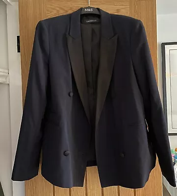 £6 • Buy M&S Limited Collection Navy Tux Double Breasted Blazer Size 12
