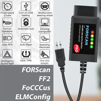 1pc FORScan OBD2 USB Scanner Adapter Diagnostic Programming Code Reader For Ford • $29.99