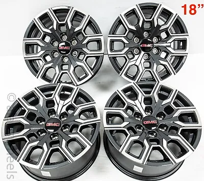 4 2024 GMC Sierra Yukon Denali OEM Charcoal Machined Face 18  Wheels Rims • $895