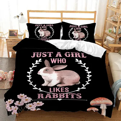Olive Branch Rabbit Bedding Set Queen Animal Quilt/Doona Cover Pillowcase • $79.39