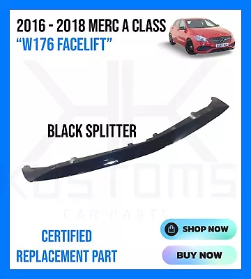 2016 - 18 Mercedes A Class W176 Amg Front Bumper Lower Spoiler Trim A1768852300 • £99