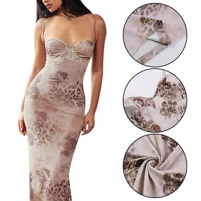 Fashion Daily Women Dress Bodycon Strap Vintage Y2K Backless Breathable • £15.43